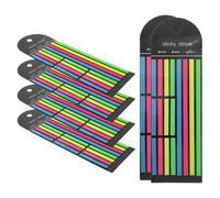 6 Pièces Onglets Adhésifs Fluorescents PET, Index Couleur | Marquage Réutilisable, Repérage Rapide des Points Clés, pour Cahiers, Livres et Fiches D'étude