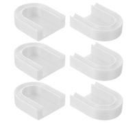 6 Pièces Outil de Manucure Œil de Chat Support Antidérapant Blanc | Pla et Résine Synthétique, Usage DIY à Domicile, Portable, Réduit la Fatigue des Mains, Application Polyvalente