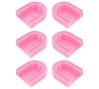6 Pièces Outil Œil de Chat pour Vernis Gel, Support Rose Portable | Pla et Résine Synthétique, Prise Antidérapante, Format Ergonomique, Accessoires de Nail Art pour Débutants