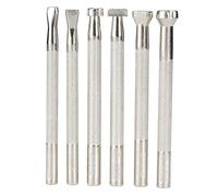 6 Pièces Outils de Gaufrage en Cuir Sculpture sur Cuir Travail de Selle Faisant des Outils de Sculpture sur Cuir Ensemble avec Poignée de Motif D'impression de Poisson Antidérapant(6 pièces)