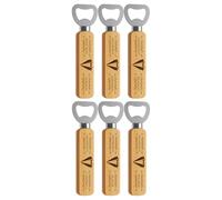 6 Pièces Ouvre-bouteille en bois personnalisé, garçons de garniture Best Man Gifts for Wedding Bachelor Party, Cadeaux gravés pour père, grand-père, barman, motifs personnalisés et texte.
