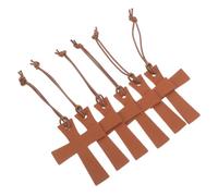 6 Pièces Page Biblique en Cuir PU Marron de Croix | Conçu pour Enseignants et Étudiants, Adapté aux Bibles et Livres, pour Récompenses en Classe