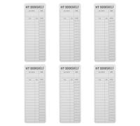 6 pièces Pages de Progression de Lecture en Papier, Forme bibliothèque | Suivi Clair des Lectures, Format 14x5,2x0,1cm, Blanc, pour Manuels et Livres de Poche