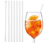6 Pièces Pailles en verre Aperol Spritz Coffret cadeau droites 20 cm Citations amusantes Accessoires de cocktail Pailles à boire en verre gravées Pailles en cristal réutilisables