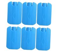 6 Pièces Pains de Glace Blocs Congélateurs Plaques Froids Packs Réutilisables Accumulateurs Froid en PE Robuste Étanche Approprié pour Camping Pique N, Bleu