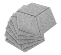 6 Pièces Panneau Acoustique Mural Hexagonal en Fibre Polyester | Bruit L’écho, Pose Facile, pour Régies et Podcast, Lot de Panneaux