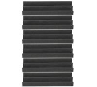 6 Pièces Panneau Mural Insonorisé Trapézoïdal Noir pour Coins de Pièces | Mousse Éponge Légère, Absorption des Basses Fréquences, Installation Simple, pour Home Cinéma, Studios Podcast et Producteurs