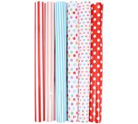6 Pièces Papier Présent Emballage Créatif pour Présents en | Style Rouge à Pois Blancs, Usage Large pour Livres et Bricolage, Protection Jolie, Fête et Félicitations