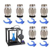 6 PièCes Pc4-M10 Connecteur Avec 6 Connecteurs Rapides Pneumatiques Circlip Bleu Raccord Pneumatique Connecteurs Pneumatiques Droits Connecteur Rapide Pour Les Fiches D'Imprimantes 3d