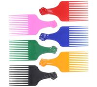 6 Pièces Peigne à Cheveux en Plastique PP à Dents Larges | Antistatique, Évite les Accrochages, Garde les Cheveux Nets, Usage Coiffure, pour Barbe et Cheveux Couleur Aléatoire