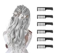 6 Pièces Peigne à Craie pour Cheveux,Cheveux Craie Peignes de Craie Temporaire Dye Couleur de Brosse pour Filles Enfants Cadeau d'anniversaire, Fête, Cosplay（Blanc）