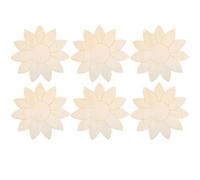 6 Pièces Pendentif en Bois Tournesol pour Garçon et Lot Créatif | Surface Lisse, Facile à Teindre, Robuste, pour Anniversaire et Noël, Teinte Kaki