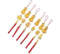 6 Pièces Pendentif Serpent Yuanbao Chinois Nouvel an
