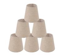 6 Pièces Petit Abat-Jour, Abat-Jour pour Lampes de Table Lampe Abat-Jour En Lin À Clipser, Mini Abat-Jours En Tissu Baril Remplacement Abat Jours En Lin Abatjour Lampe De Chevet Pour Lustre De Table