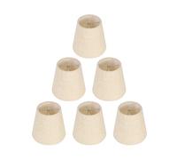 6 pièces petit abat-jour en tissu applique murale couvercle baril abat-jour en tissu pour lampe de table et lampadaire 3.5x5.2x5.5inch lin naturel fabriqué à la main