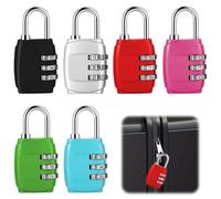 6 Pièces Petit Cadenas Code, 3×6cm Cadenas code à 3 Chiffres, cadenas à code en Alliage de Zinc, cadena à code Résistante À La Rouille, cadena à Combinaison, pour Placard Gym Sac de Voyage Casier