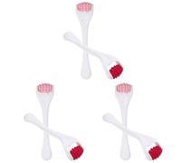 6 Pièces Petit Rouleau Facial en Silicone Blanc | Outil Compact ABS et Silicone, Aide à Favoriser L’absorption du Soin, Facile à Nettoyer, Usage Maison ou Voyage