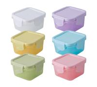 6 Pièces Petits Récipients Alimentaires, Petites Boîtes De Congélation, Récipients Alimentaires Sauce, Petit Récipient En Plastique Avec Couvercle, Pour Conserver Aliments, Fruits, En-Cas, 150 ml