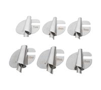 6 Pièces Pied Ourleur Roulé Réglable en Métal Argenté | Large Spirale, Bord Courbé Étroit, Installation Facile, Usage Intensif, Travaux de Quilting et Toile