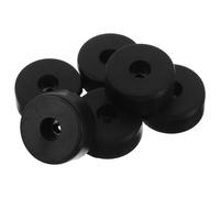 6 Pièces Pieds d Isolation en Caoutchouc Noir pour Enceintes et Caissons | Forme Ronde, Absorption des Chocs, Positionnement Sécurisé, Protection du Mobilier, Installation Home Cinéma ou Étagère