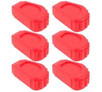 6 Pièces Pieds en Caoutchouc Rouge pour Rack de Batterie, Supports | Stabilisation Matérielle, Meilleure Tenue au Sol, pour Jambes de Rack et Pieds de Cymbales, Répétition Scolaire