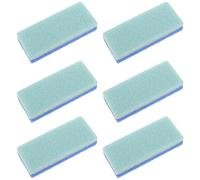 6 Pièces Pierre Pu, Petit Bloc Bleu, Exfoliant Pieds | Format Compact, Résistant à Déformation, Massage et Gommage, Élimination des Peaux Mortes, Bleu