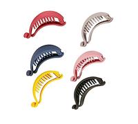 6 Pièces Pince Banane Antidérapante Accessoires pour Chignons Design Élégant et Pratique pour Types de Encre