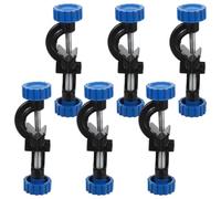 6 Pièces Pince de Fixation en Aluminium à Double Vis Noir Robuste | Structure Croisée à Angle Droit, Surface Traitée par Pulvérisation Résistante, pour Tubes et Verrerie de Laboratoire
