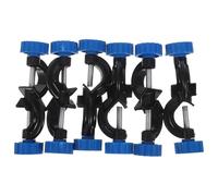 6 Pièces Pince de Support de Laboratoire, Croix à Angle Droit | Double Vis, Finition Noire Résistante, Connexion Stable, pour Tubes et Burettes en Travaux Pratiques