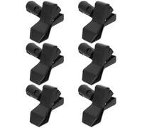 6 Pièces Pince Micro Noire en Plastique pour Pied de Micro | Design, Lot Pratique pour Équiper Plusieurs Supports, Usage École et Prise de Parole Publique