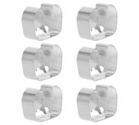 6 Pièces Pince Murale à Ressort, 3/4 à 1-1/8, Acier au Carbone | Clamping Stable, Installation Rapide, Usage Voiture et Placards, Argenté, pour Balais, Tuyaux, Objets Lourds