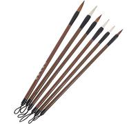 6 pièces Pinceau de Calligraphie Chinoise Pinceau Kanji Pinceau d'écriture Chinois pour pinceaux d'encre Aquarelle Peinture pinceaux de dessinDurable et léger.