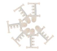 6 Pièces Pinces à Film de Serrage à Galet, PP Acier Beige | Ouverture de Membrane et Cordes, Maintien Souple, Anti-retournement, Usage en Fruitières et Projets Agricoles