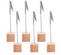6 Pièces Pinces Crocodiles Rétro, Clips Mémo Accessoires Bureau | Bois et Fer, pour Cartes et Notes, Design Alligator, Pratique Bureau, Clips Soi-même