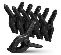6 Pièces Pinces de Fixation pour Fond en Plastique PP Noires | Forme en A, Maintien Antidérapant, pour Mousseline et Panneaux Mousse, Montage Rapide