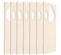 6 Pièces Plaque de Porte en Bois Inachevée, Déco DIY | Surface Vierge, Compatible Peintures et Adhésifs, Ton Khaki, Usage Hôtelier, Signalétique Simple