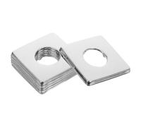 6 Pièces Plaque de Recouvrement de Valve D'angle 21mm | Finition Brossée Argentée, Bords Arrondis, Masque les Découpes Murales, pour Douches Carrelées et Rénovations