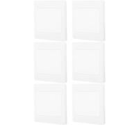 6 Pièces Plaque Murale de Câble Blanche 86 Type, Cache Fils | Pc, Entraxe de Fixation 60mm, Usage Maison et Bureau, Finition Discrète pour Boîtier