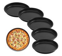 6 Pièces Plaques à Pizza, Moules à Pizza Ronde ø 23,3 cm, Moule à Tarte avec Antiadhésive, Plaque à Pizza, Plaque à Pâtisserie Ronde pour Plaque à Gâteau, Moule à Quiche, Plaque à Pizza pour Cuisson