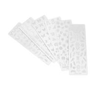 6 Pièces Plaques de Stamping pour Ongles, Modèles Métal | Nail Art et Manucure Diy, Différents Styles, Ambiance Festive et Noël, Usage Créatif pour Ongles