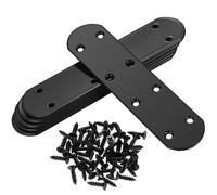 6 Pièces Plaques Perforée Plates, Équerre de Fixation Droit Plats Assemblage, Équerres Plate, Supports d'Angle Plats en Métal, Connecteur Plaques de Connexion Métalliques, 160x38x2.8mm