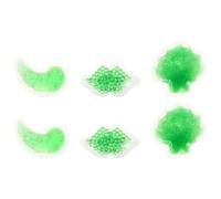 6 Pièces Poche de Gel Réutilisable Vert en PVC | Soins Beauté, Soulagement Instantané, Visage et Yeux, Usage , Salons et Foires, Compresse Polyvalente