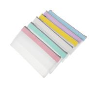 6 Pièces Pochette Zippée Givrée Transparente, PVC PU | Organisation des Reçus, Protection de Confidentialité, Usage Bureau et Dépôt Bancaire, Aspect Clair