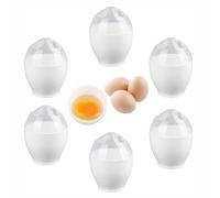6 Pièces Pocheuse Oeuf Easy Egg Cooker pocheuses à œufs en Plastique Cuit Oeuf Micro Onde Poêle pour Micro OndesAntiadhésive Réutilisables avec Couvercle pour Cuisiner des Œufs Pochés Parfaits SansBPA