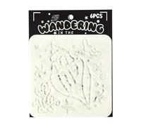 6 Pièces Pochoirs PET Transparents Réutilisables 5x5 Pouces Modèles De Dessin D'animaux Marins Pour Décoration Murale Signe En Bois Projet 'artisanat 'art Pochoir Éducatif