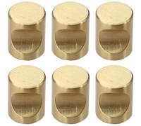 6 Pièces Poignées de Placard Modernes Poignées de Meuble de Cuisine Tirettes de Tiroir Massif Laiton Or Boutons de Tiroir Poignées de Porte à Trou Unique pour Placard Penderie Commode Tiroir (Style A