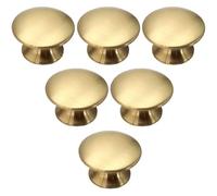 6 Pièces Poignées de Placard Modernes Poignées de Meuble de Cuisine Tirettes de Tiroir Massif Laiton Or Boutons de Tiroir Poignées de Porte à Trou Unique pour Placard Penderie Commode Tiroir (Style B