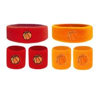 6 Pièces Poignet Bandeau Bandeau, Bandeau Serre Poignets Bracelets pour Sports, Bandeaux de Poignet Élastiques en Éponge, Bracelets de Sport pour Enfants, Course À Pied, Football, Basket-Ball