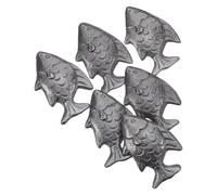 6 Pièces Poisson de Fer en Fonte pour Cuisson, Aliments | Répartition Homogène Chaleur, Entretien Simple, Réutilisable, Forme Poisson, pour Boissons et Riz