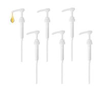 6 pièces Pompe sirop pour monin Distributeur de sirop 250 ML réutilisables Pompe doseuse avec 3 Tubes Longs et 3 Courts pour monin Bouteilles de sirop Plastique ompatible Bouteille